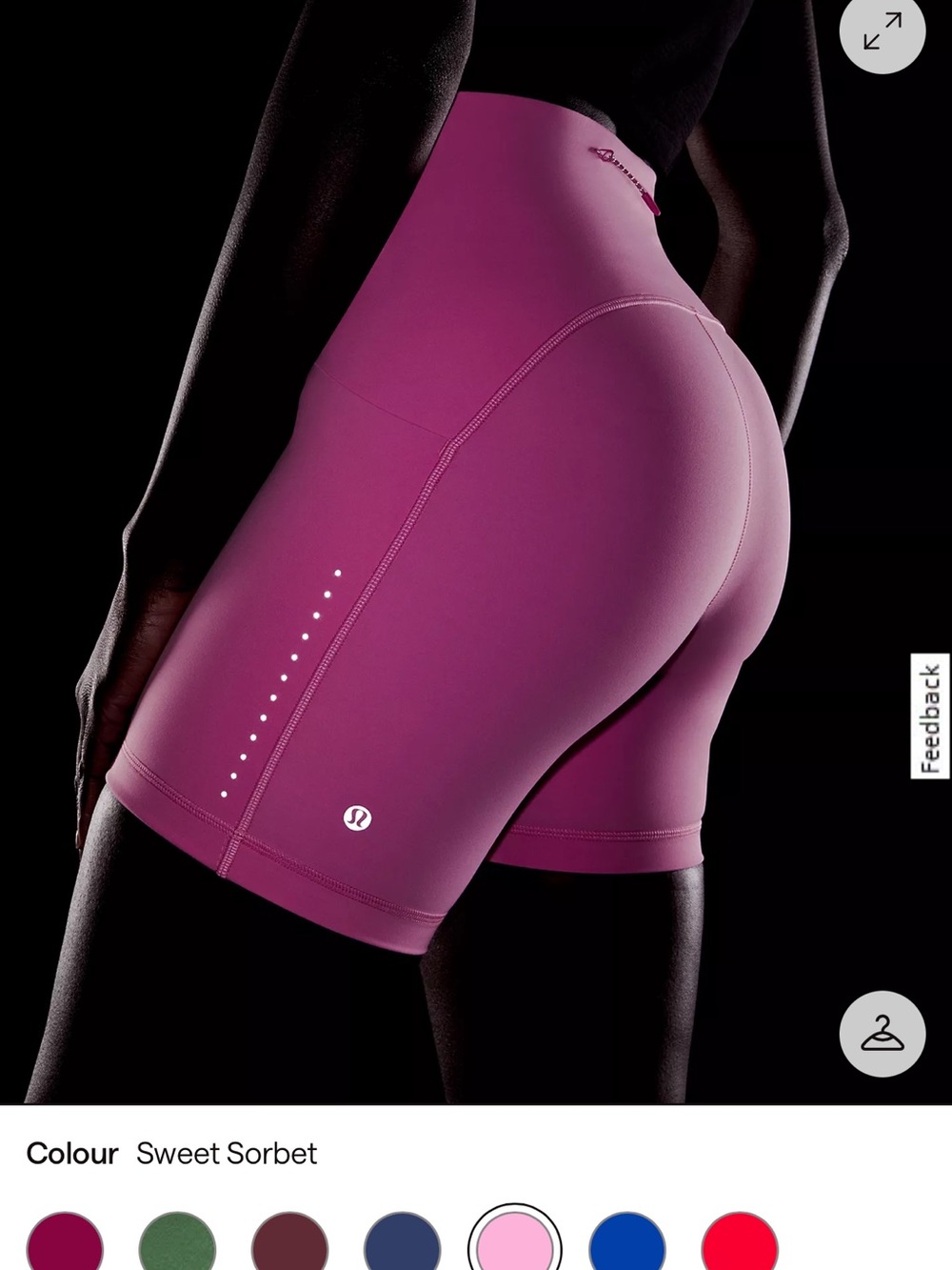 lululemon athletica, Swift Speed, Sweet Sorbet High-Rise, Bike Shorts, size 6